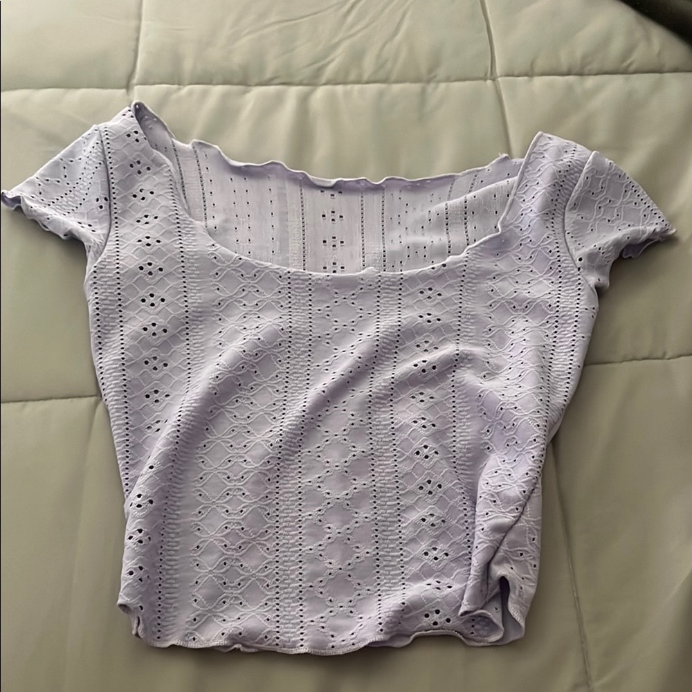 Lavender Eyelet Women's Top